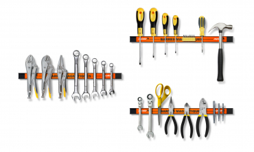 GRAFT jeu de barres magnétiques, 3 porte-outils magnétiques pour clés de  serrage – clés à fourche – tournevis et outils généraux