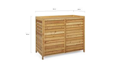 Cache climatisation extérieur en bois