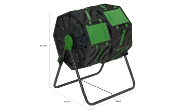 Bac de compostage rotatif double compartiments 140L