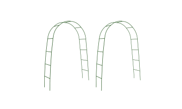 Arches de jardin arrondies 235cm - lot de 2