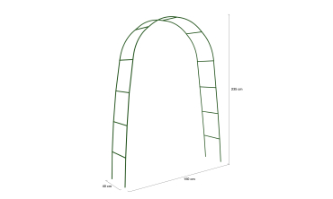 Arches de jardin arrondies 235cm - lot de 2