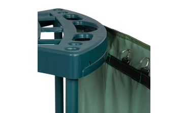 Rack d'angle pour outils de jardin
