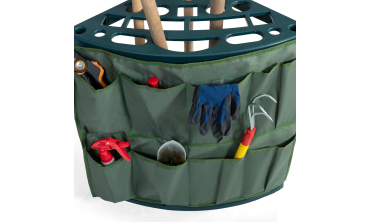 Rack d'angle pour outils de jardin
