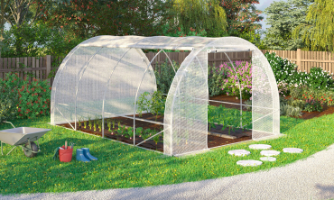 Serre tunnel blanche 3x4m toutes saisons