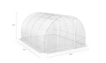 Serre tunnel blanche 3x4m toutes saisons