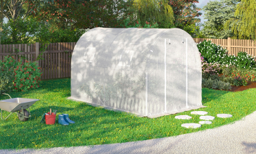 Serre tunnel blanche 3x2m toutes saisons
