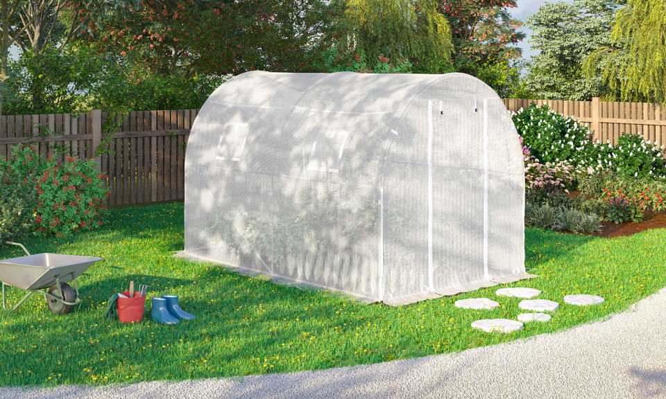 Serre tunnel blanche 3x2m toutes saisons Serre tunnel blanche 3x2m toutes saisons
