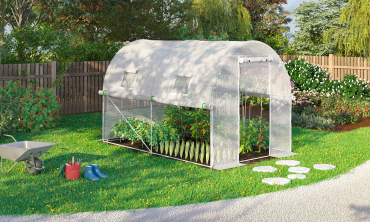 Serre tunnel blanche 3x2m toutes saisons