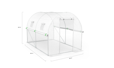 Serre tunnel blanche 3x2m toutes saisons