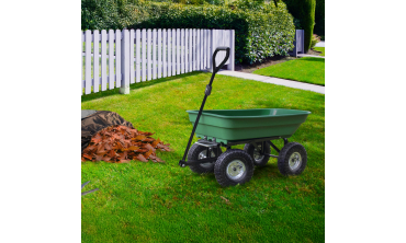 Chariot de jardin benne inclinable + sac 250L
