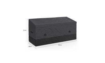 Coffre de rangement pour extérieur gris anthracite avec bâche 600L