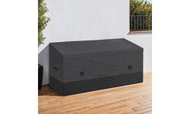 Coffre de rangement pour extérieur gris anthracite avec bâche 600L