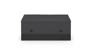 Coffre de rangement pour extérieur gris anthracite avec bâche 600L