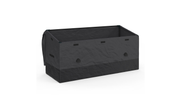 Coffre de rangement pour extérieur gris anthracite avec bâche 600L
