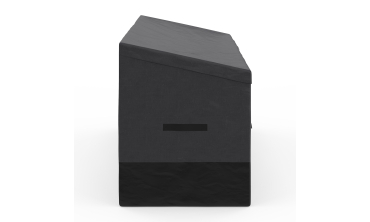 Coffre de rangement pour extérieur gris anthracite avec bâche 600L