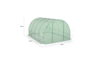 Serre tunnel verte 3x4m toutes saisons