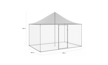 Volière grillagée 6m² - 3x2m