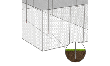 Volière grillagée 18m² - 6x3m