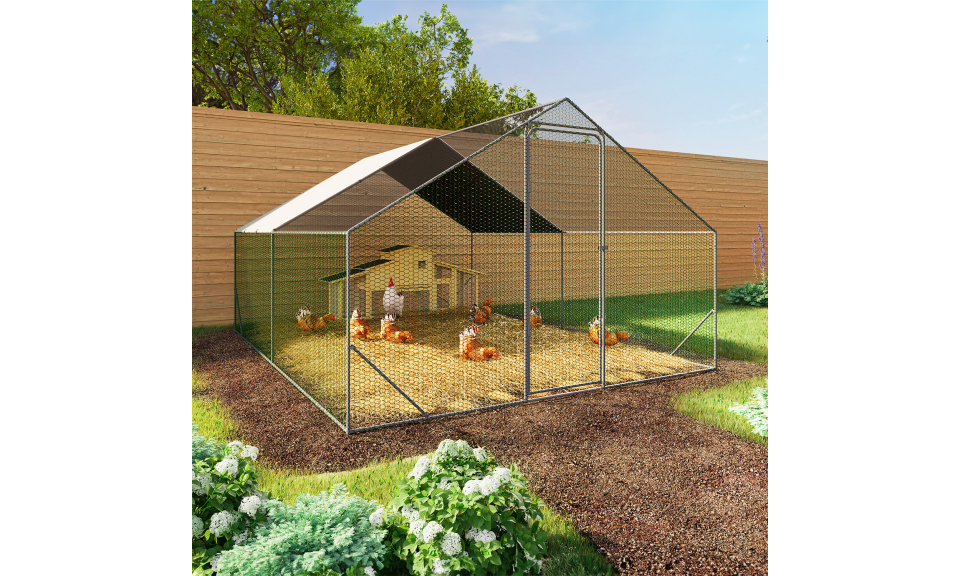 Enclos grillagé pour poules 12m² - 3x4m Enclos grillagé pour poules 12m² - 3x4m
