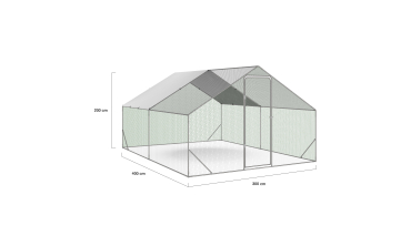 Enclos grillagé pour poules 12m² - 3x4m Enclos grillagé pour poules 12m² - 3x4m