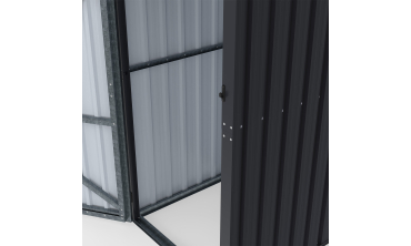 Abri de jardin en métal gris Bogota 160cm