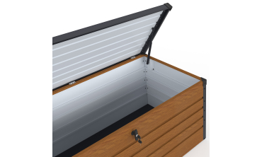 Coffre de jardin métal effet bois 600L