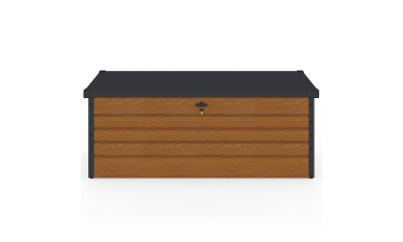 Coffre de jardin métal effet bois 600L