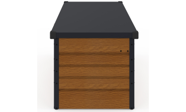 Coffre de jardin métal effet bois 600L