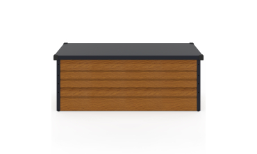 Coffre de jardin métal effet bois 600L