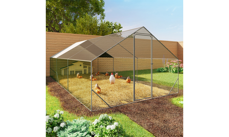 Enclos grillagé pour poules 18m² - 3x6m