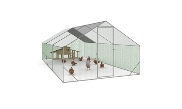 Enclos grillagé pour poules 18m² - 3x6m