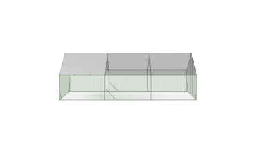 Enclos grillagé pour poules 18m² - 3x6m