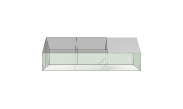 Enclos grillagé pour poules 18m² - 3x6m