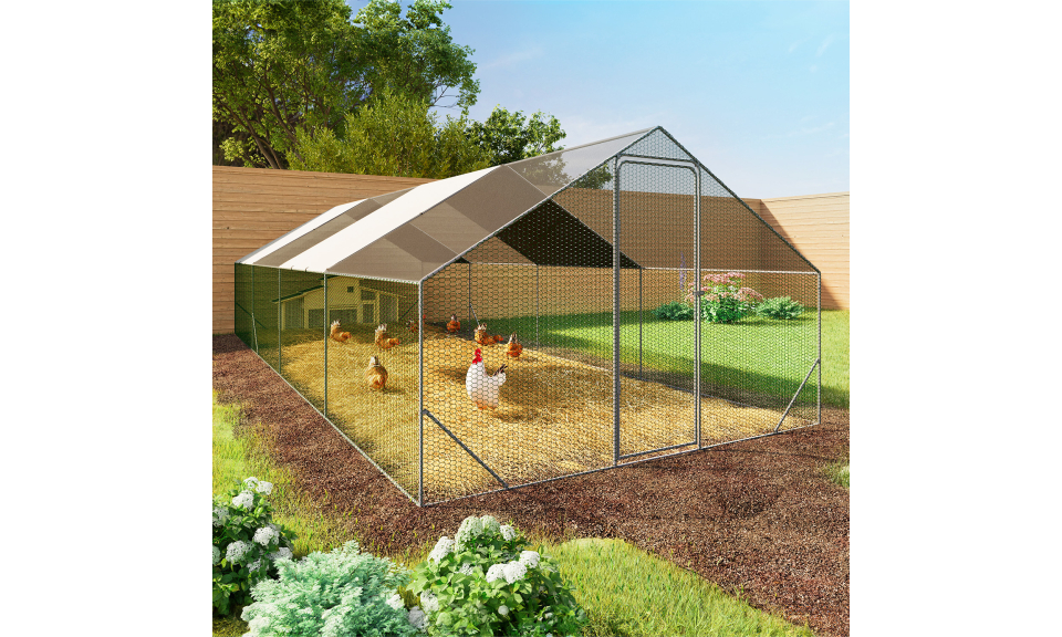 Enclos grillagé pour poules 24m² - 3x8m