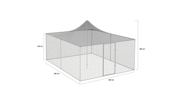 Volière grillagée 12m² - 3x4m
