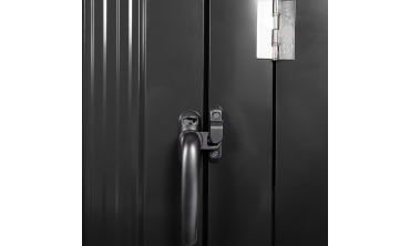 Cache poubelles double en métal gris anthracite