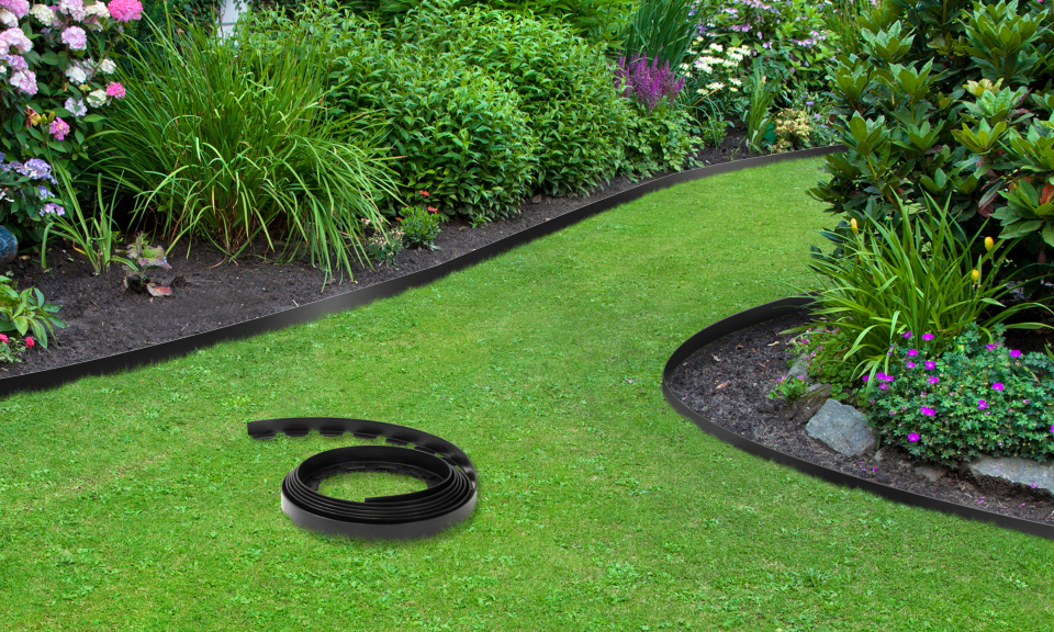 Bordurette 10m pour parterre en plastique noir