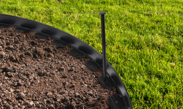 Bordurette 10m pour parterre en plastique noir