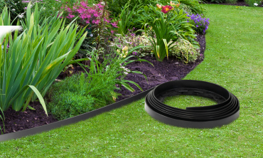 Bordurette 10m pour parterre en plastique noir