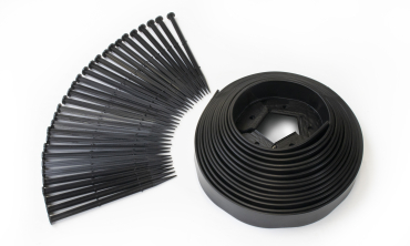 Bordurette 10m pour parterre en plastique noir