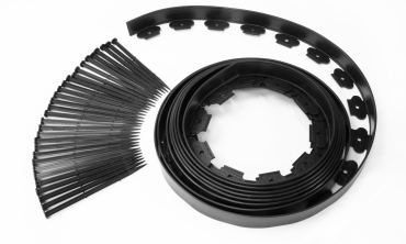 Bordurette 10m pour parterre en plastique noir