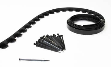 Bordurette 10m pour parterre en plastique noir