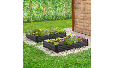 Carrés de potager en métal 115x80x20cm - lot de 2