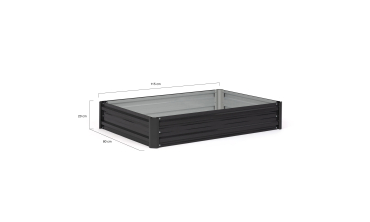 Carrés de potager en métal 115x80x20cm - lot de 2
