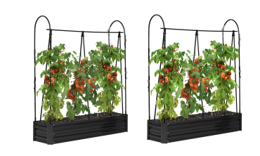 Serres de potager spéciales tomates en métal - lot de 2
