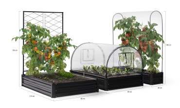 Carrés et serres de potager kit complet en métal
