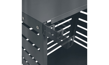 Cache clim extérieur en métal gris