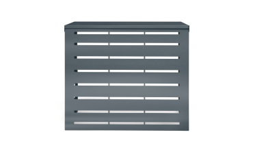 Cache clim extérieur en métal gris