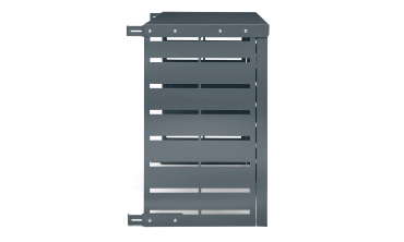 Cache clim extérieur en métal gris