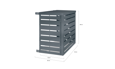 Cache clim extérieur en métal gris